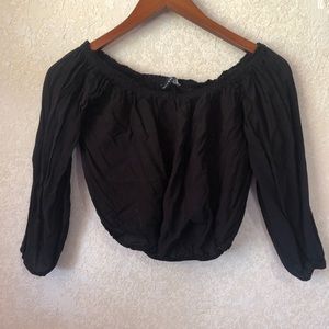 Off the shoulder crop top.